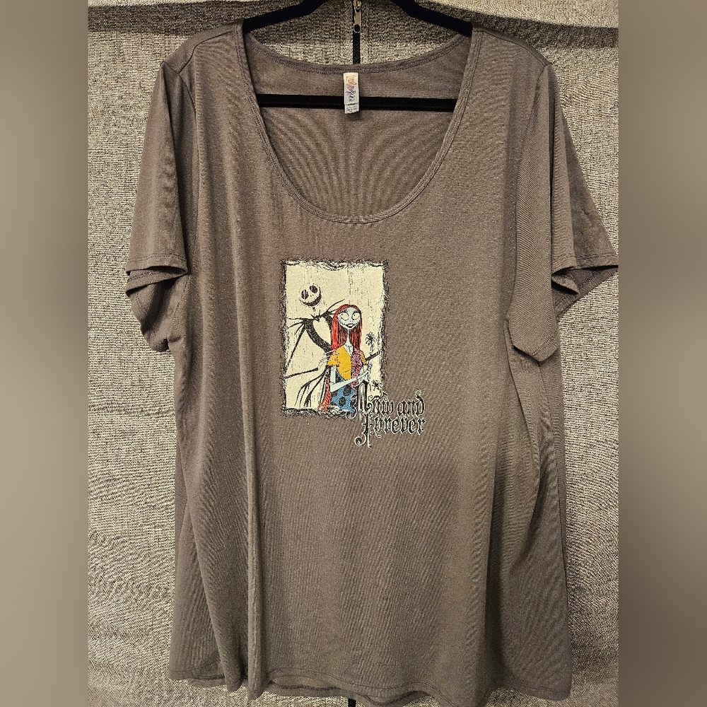  Lularoe 3XL gray Disney Villain Halloween NBC Jack Sally classic T Unicorn